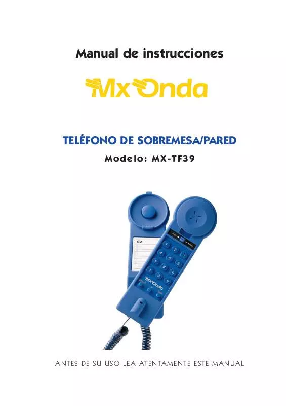 Mode d'emploi MXONDA MX-TF39