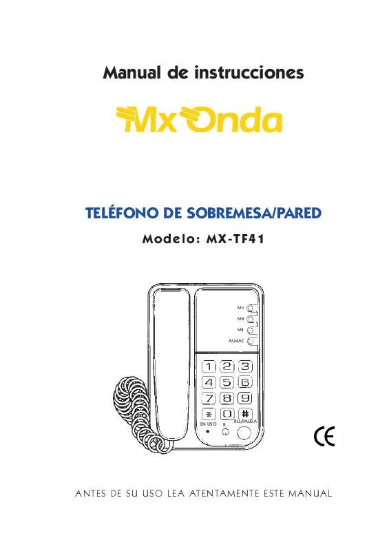 Mode d'emploi MXONDA MX-TF41