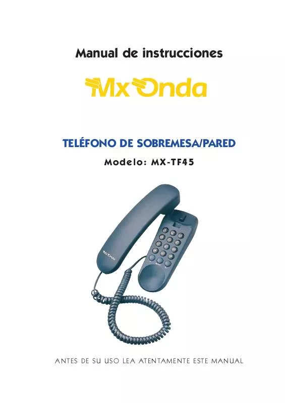 Mode d'emploi MXONDA MX-TF45