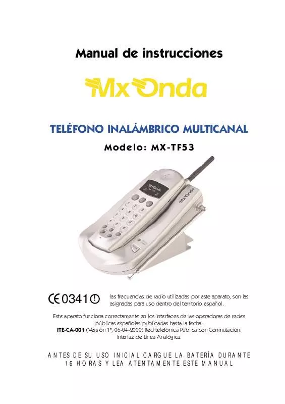 Mode d'emploi MXONDA MX-TF53