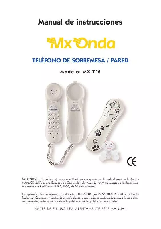 Mode d'emploi MXONDA MX-TF6