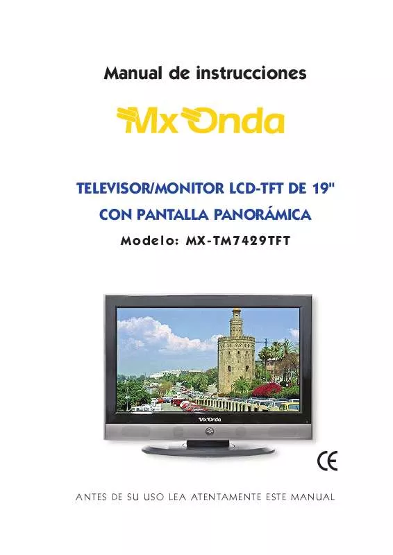Mode d'emploi MXONDA MX-TM7429TFT