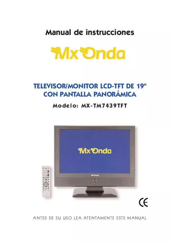 Mode d'emploi MXONDA MX-TM7439TFT