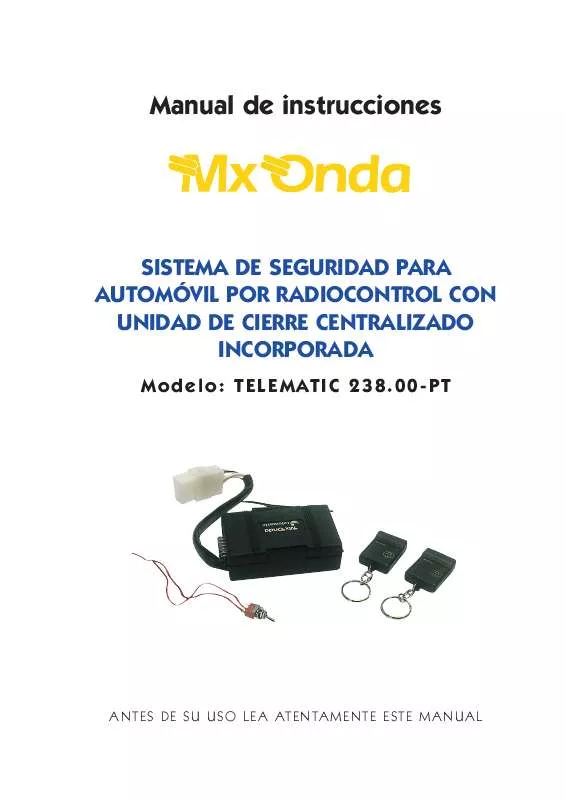 Mode d'emploi MXONDA TELEMATIC 238.00-PT