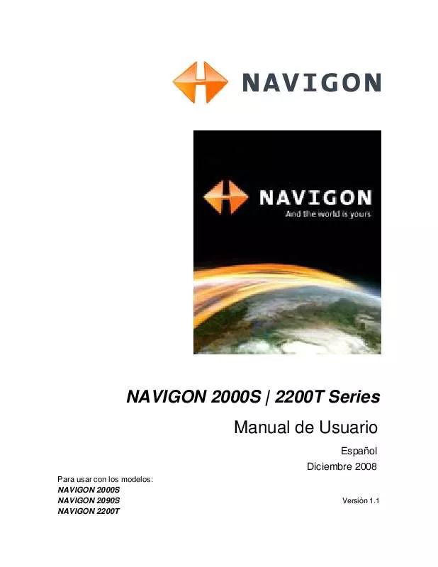 Mode d'emploi NAVIGON 2000S