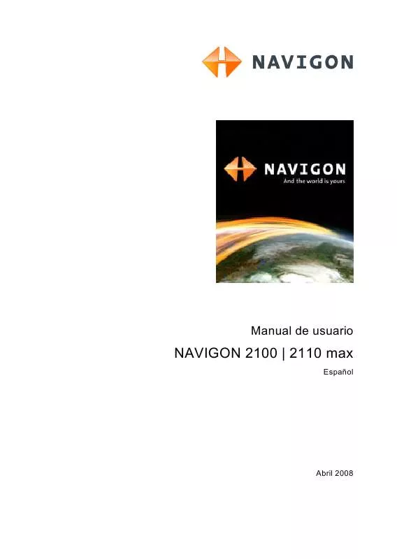 Mode d'emploi NAVIGON 2100 MAX
