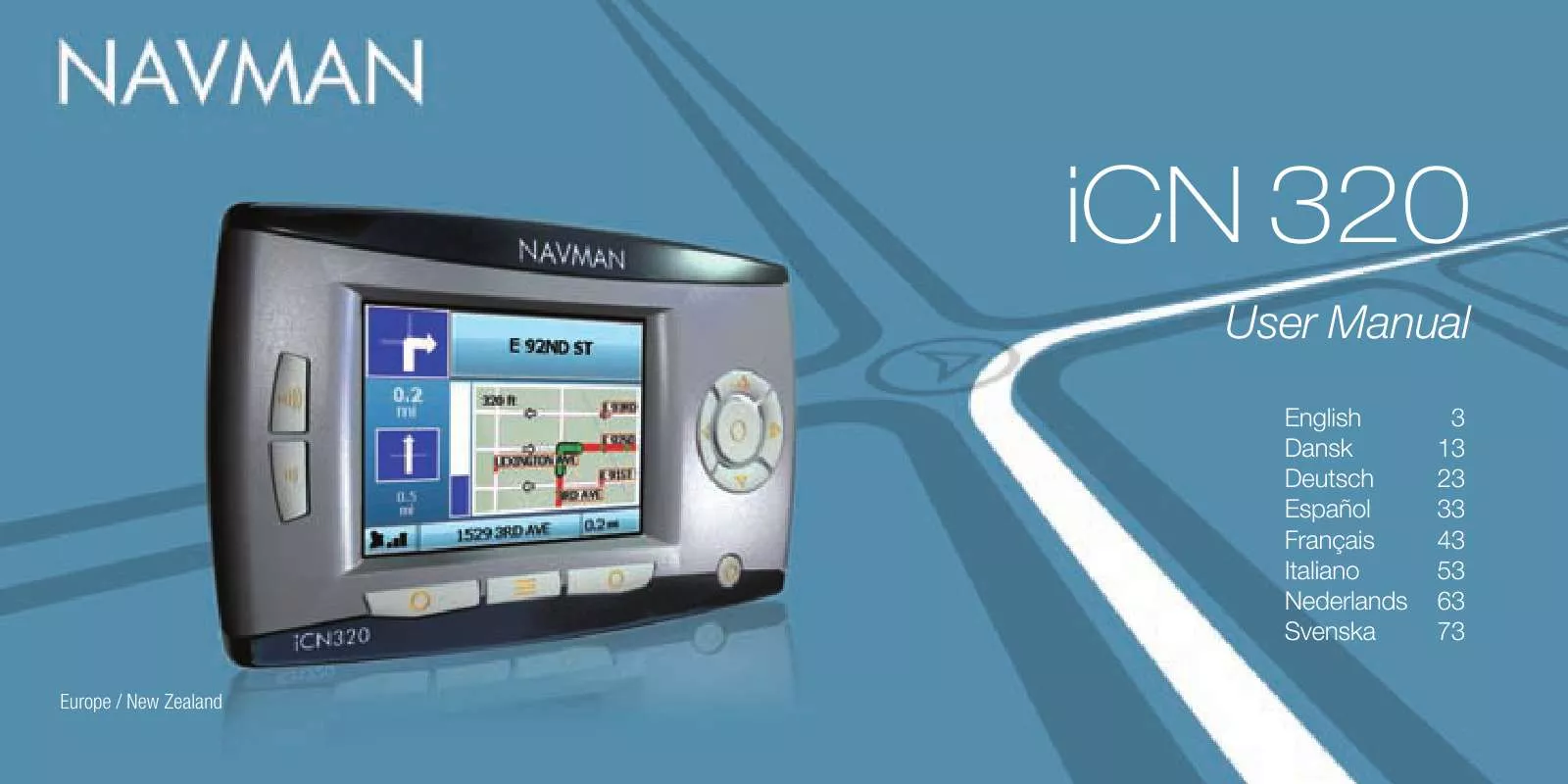 Mode d'emploi NAVMAN ICN320