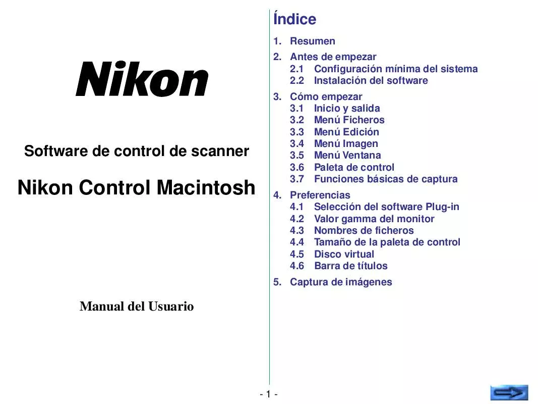 Mode d'emploi NIKON CONTROL MACINTOSH