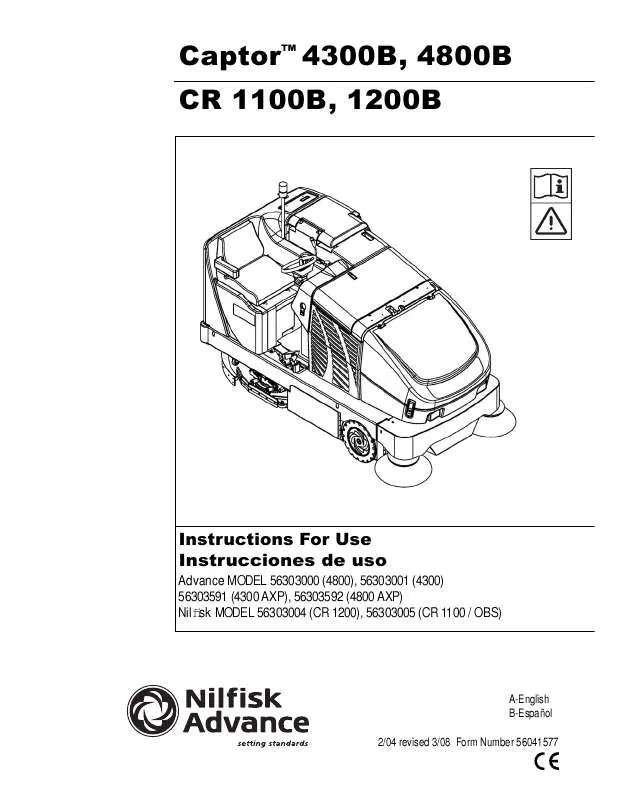 Mode d'emploi NILFISK CR 1100B