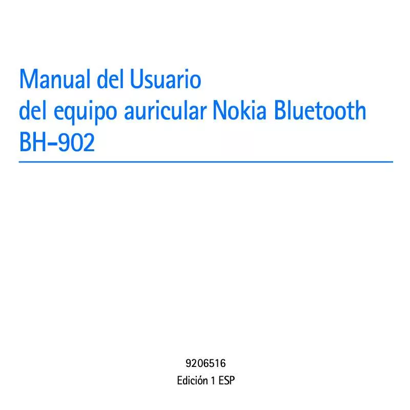 Mode d'emploi NOKIA AURICULARES BLUETOOTH BH-902