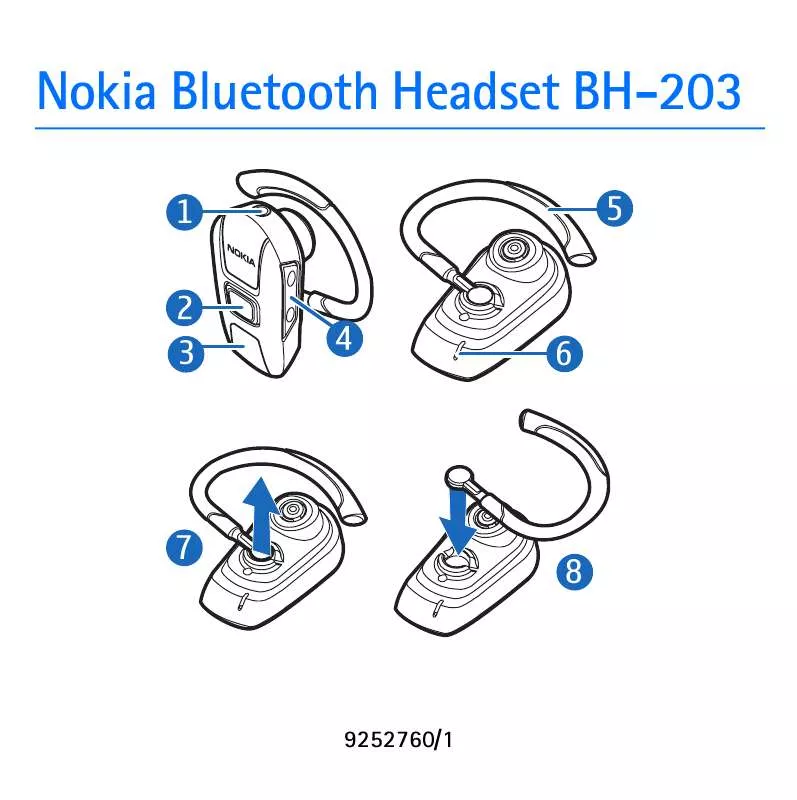 Mode d'emploi NOKIA BLUETOOTH HEADSET BH-203
