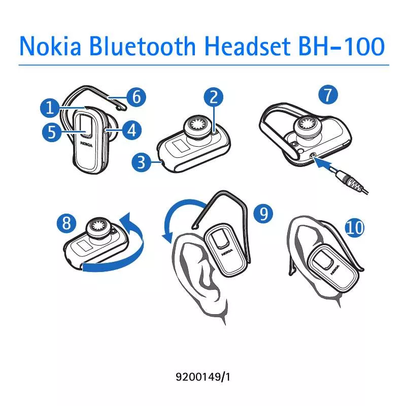 Mode d'emploi NOKIA HEADSET BH-100