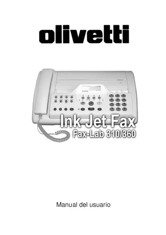 Mode d'emploi OLIVETTI FAX-LAB 310 SMS