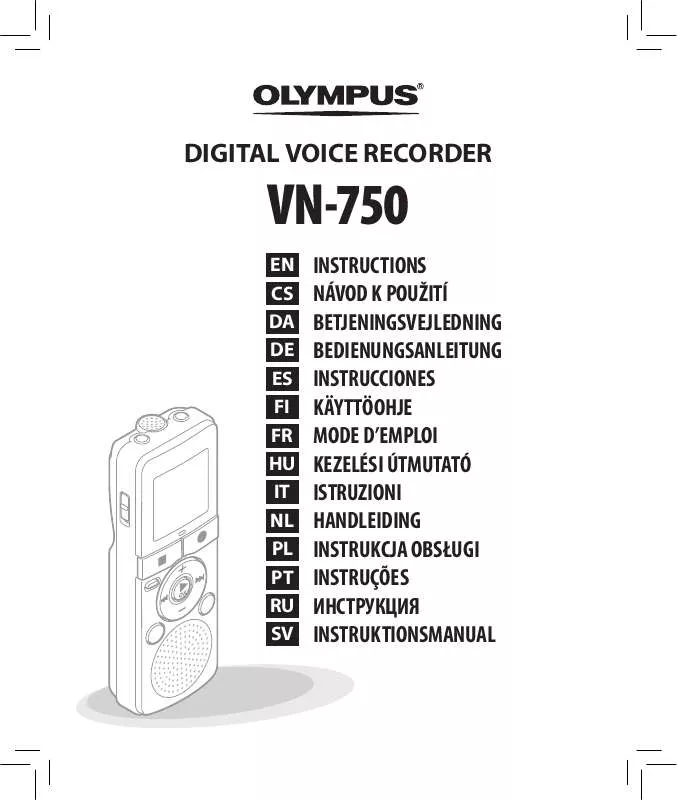Mode d'emploi OLYMPUS VN-750