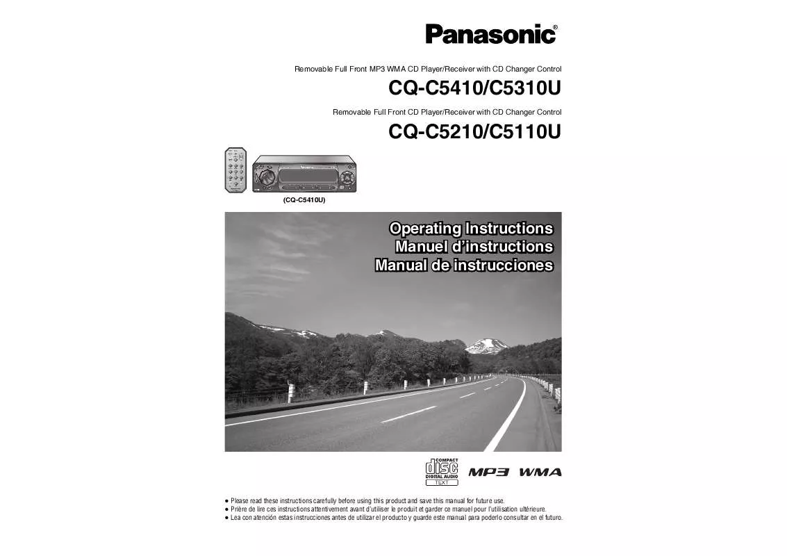 Mode d'emploi PANASONIC CQC5410U