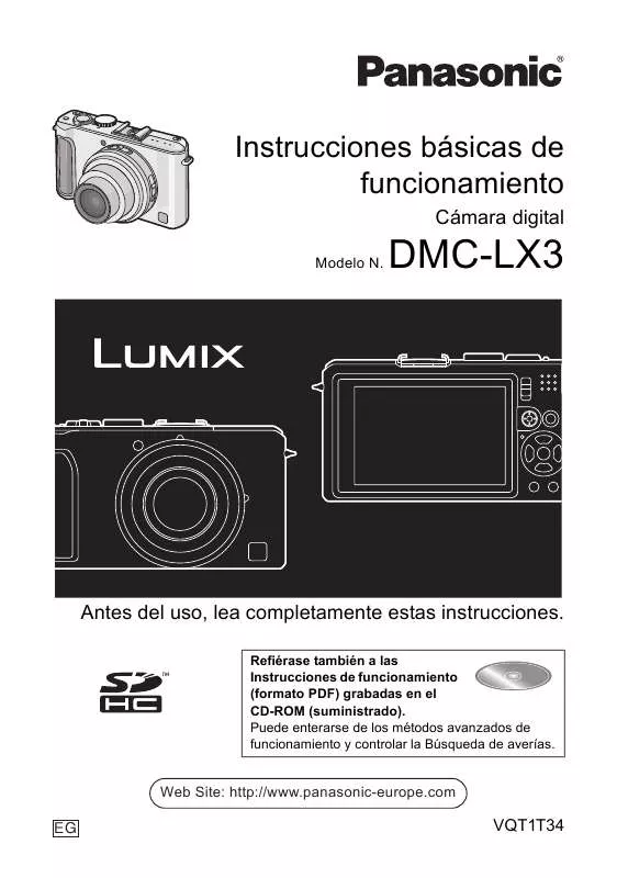 Mode d'emploi PANASONIC LUMIX DMC-LX3