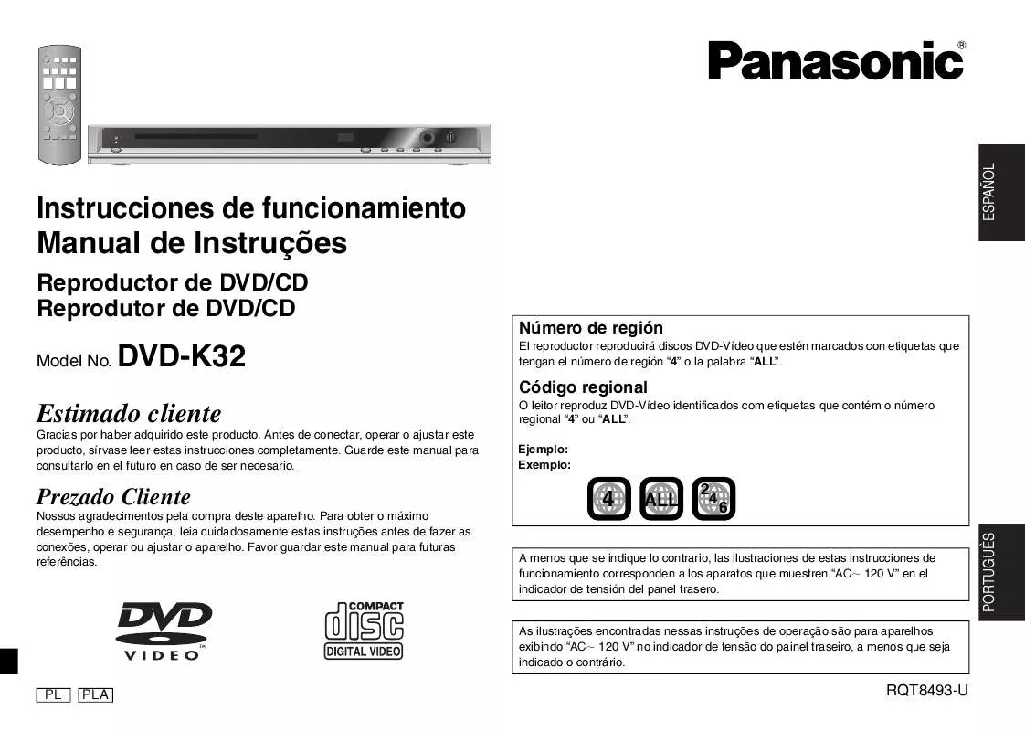 Mode d'emploi PANASONIC DVD-K32