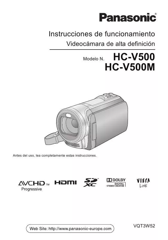 Mode d'emploi PANASONIC HC-V500