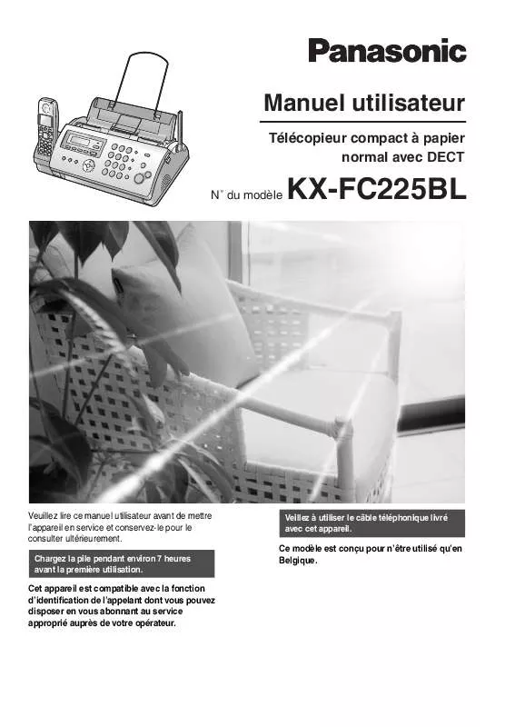 Mode d'emploi PANASONIC KXFC225BL