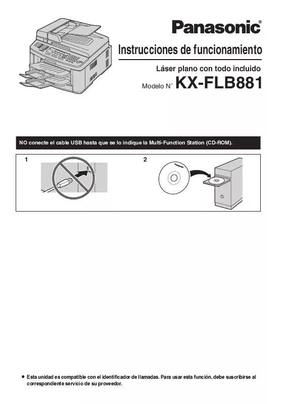 Mode d'emploi PANASONIC KX-FLB881
