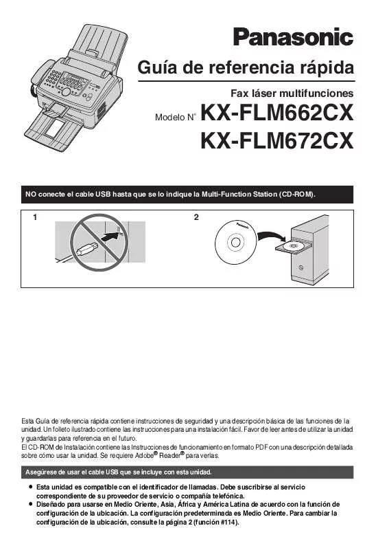 Mode d'emploi PANASONIC KX-FLM662CX