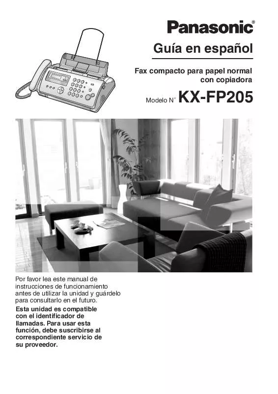 Mode d'emploi PANASONIC KX-FP205