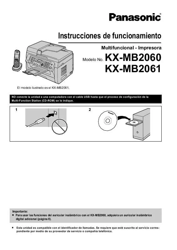 Mode d'emploi PANASONIC KX-MB2060