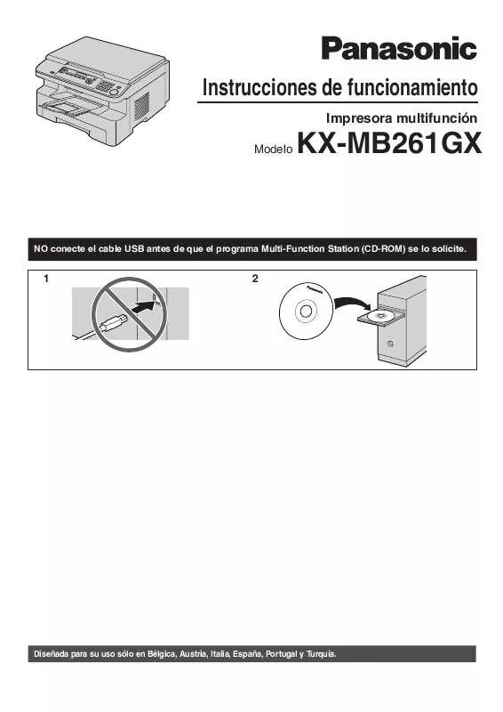 Mode d'emploi PANASONIC KX-MB261GX