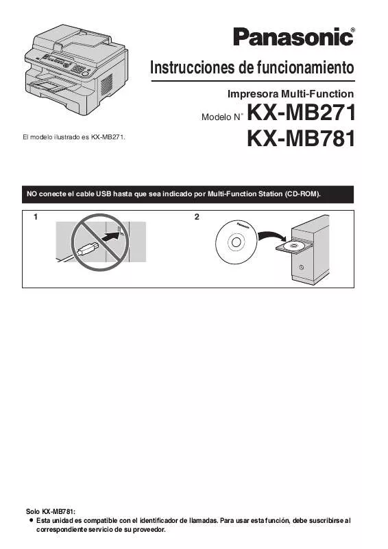 Mode d'emploi PANASONIC KX-MB271