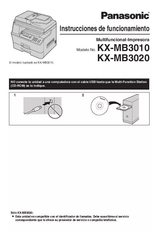 Mode d'emploi PANASONIC KX-MB3010