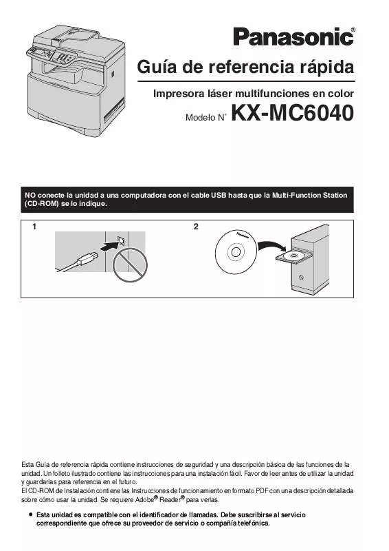 Mode d'emploi PANASONIC KX-MC6040