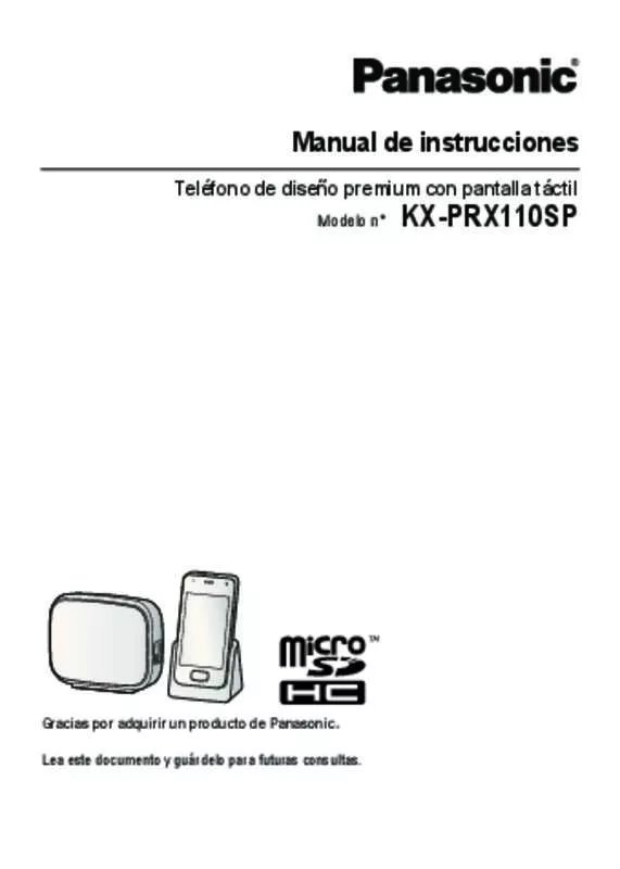 Mode d'emploi PANASONIC KX-PRX110SP