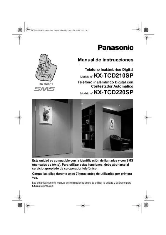 Mode d'emploi PANASONIC KX-TCD220SP