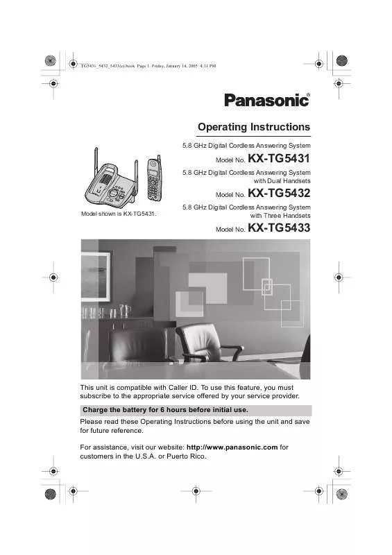 Mode d'emploi PANASONIC KXTG5431