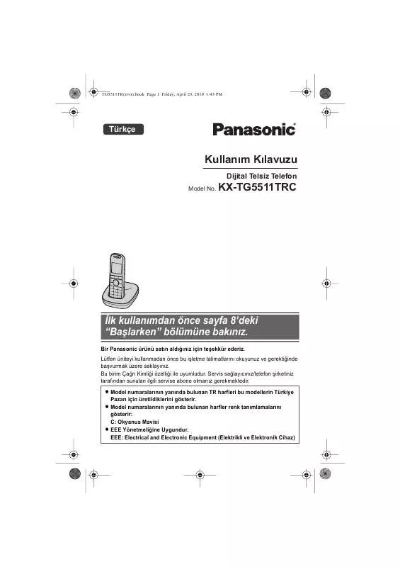 Mode d'emploi PANASONIC KXTG5511TR