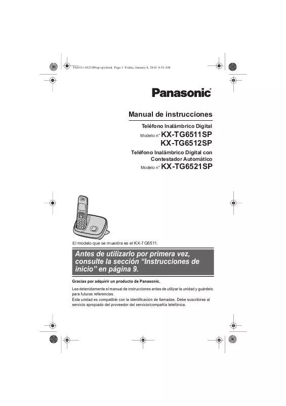 Mode d'emploi PANASONIC KXTG6511SP