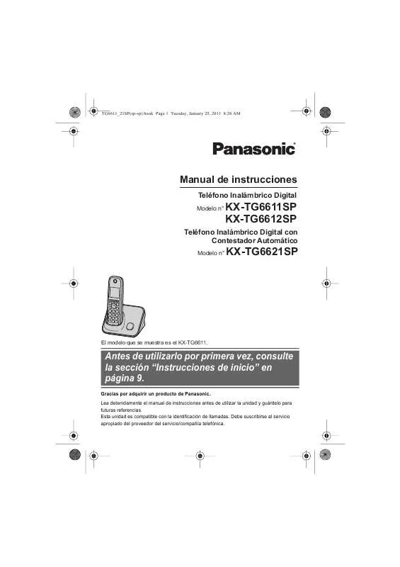 Mode d'emploi PANASONIC KX-TG6612SP
