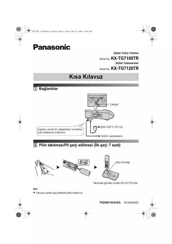 Mode d'emploi PANASONIC KXTG7100TR