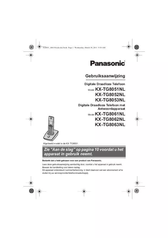 Mode d'emploi PANASONIC KXTG8053NL