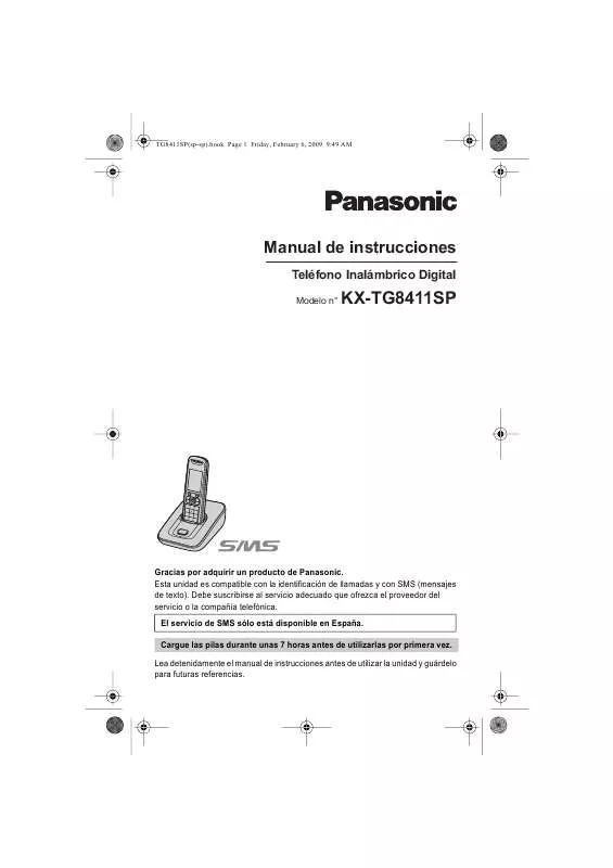 Mode d'emploi PANASONIC KX-TG8411SP
