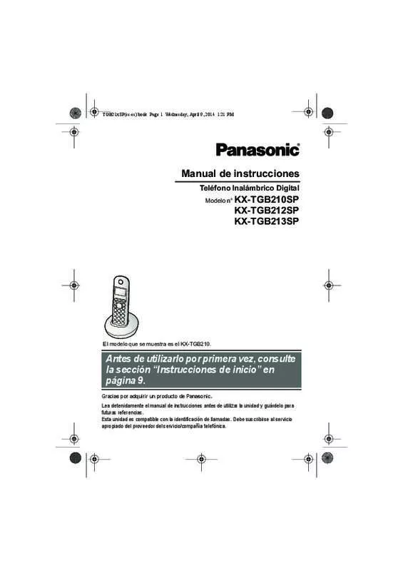 Mode d'emploi PANASONIC KX-TGB210SP