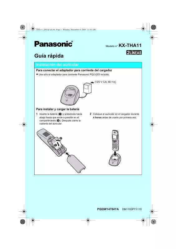 Mode d'emploi PANASONIC KX-THA11