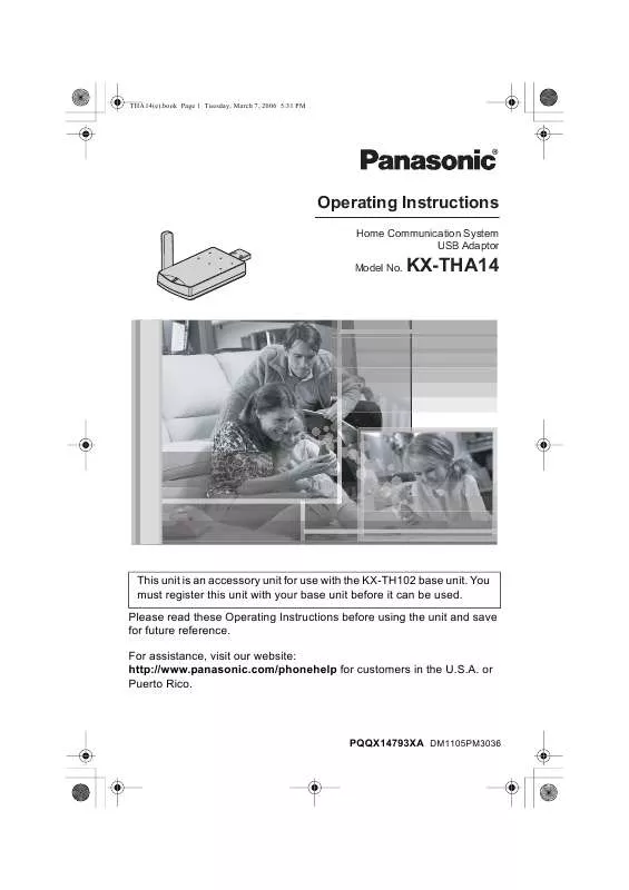 Mode d'emploi PANASONIC KX-THA14