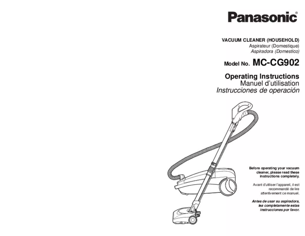 Mode d'emploi PANASONIC MC-CG902
