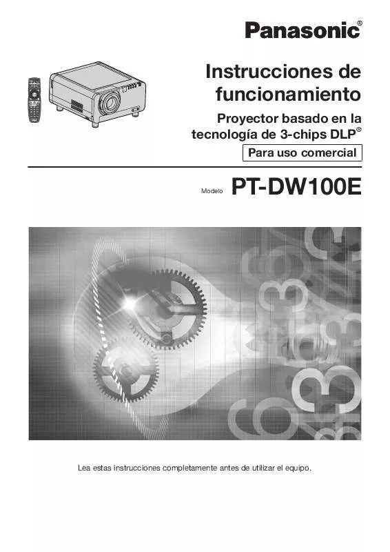 Mode d'emploi PANASONIC PT-DW100E
