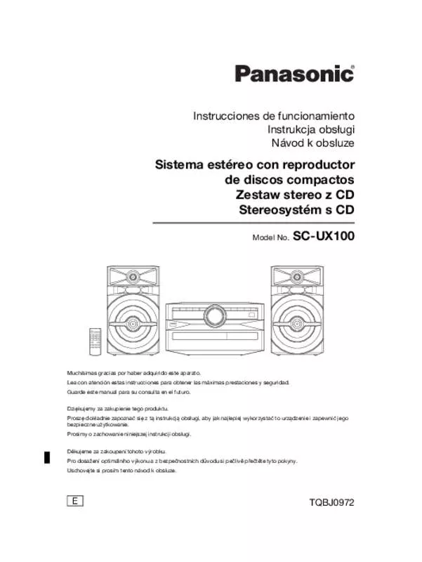 Mode d'emploi PANASONIC SC-UX100E