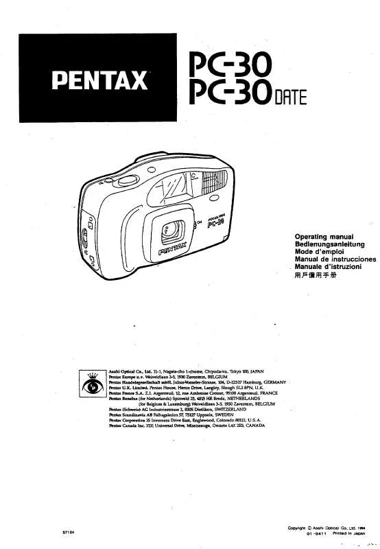 Mode d'emploi PENTAX PC-30