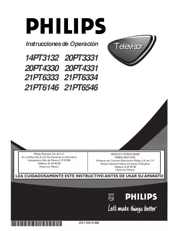 Mode d'emploi PHILIPS 20PT4331-55R