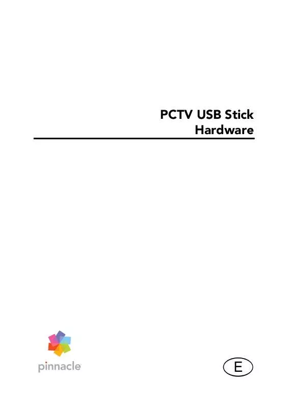 Mode d'emploi PINNACLE PCTV USB-STICK