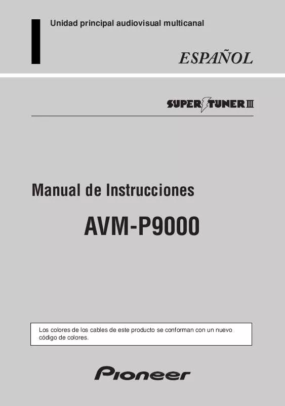 Mode d'emploi PIONEER AVM-P9000